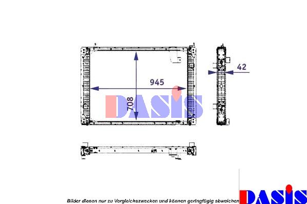 AKS DASIS Радиатор, охлаждение двигателя 260008N